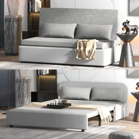 Convertible Sofa Bed, Modern Pull Out Linen Sleeper