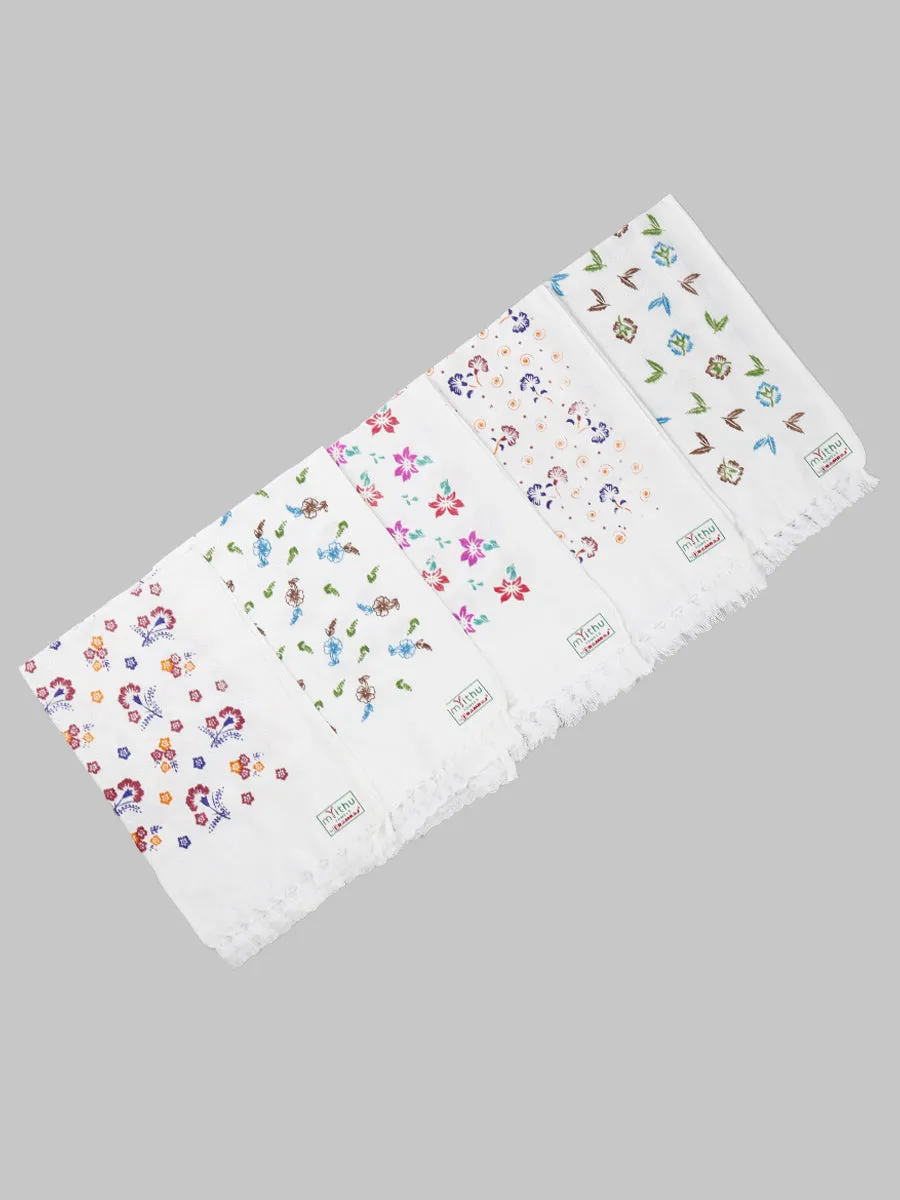 Cool Touch Napkin Print Cotton Towel (Pack of 6)