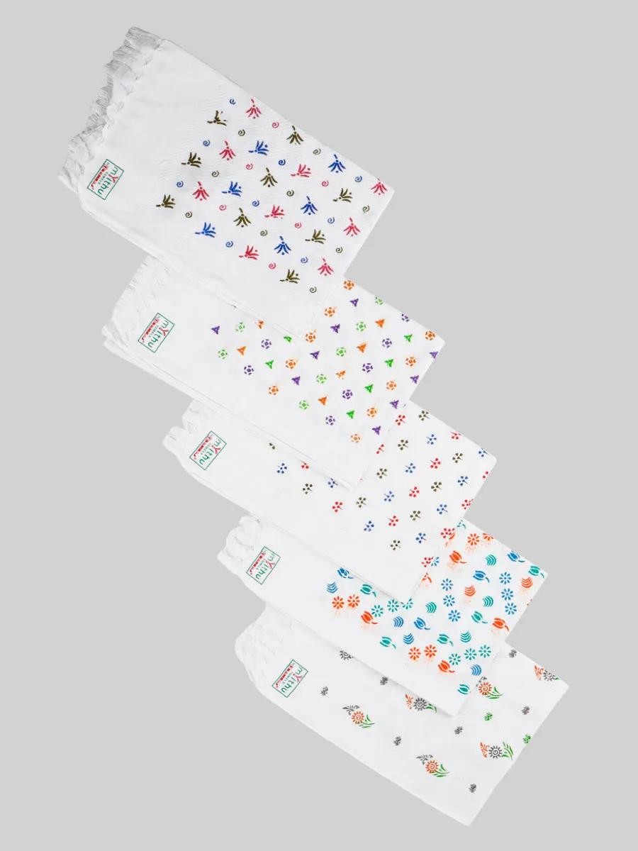 Cool Touch Napkin Print Cotton Towel (Pack of 6)