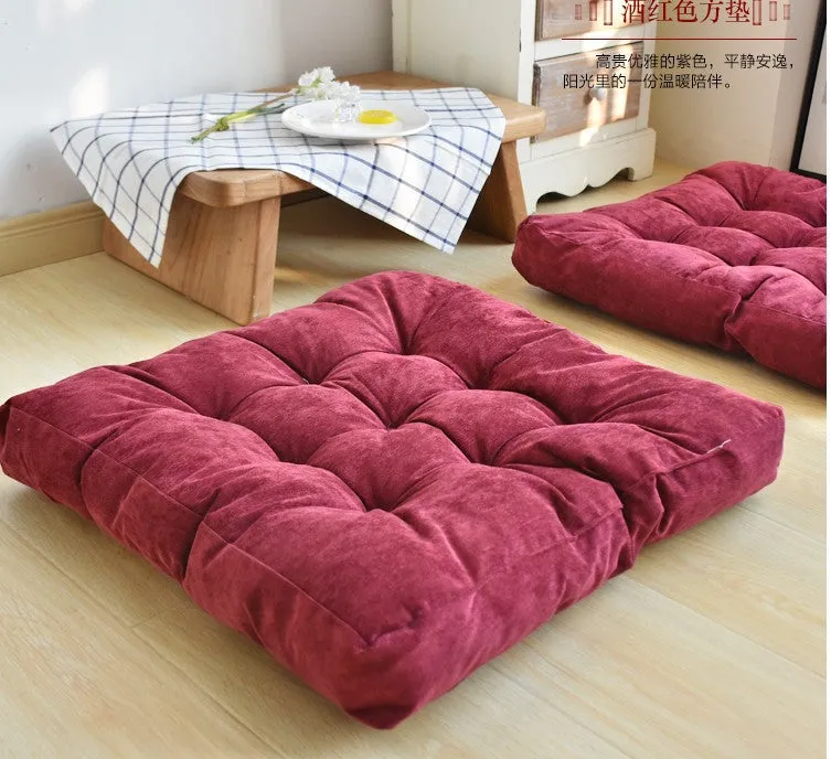 Corduroy Round Chair Cushion Seat Cushion Tatami Futon Cushion Window Mat Yoga Mat