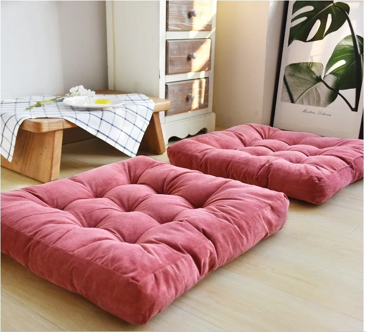 Corduroy Round Chair Cushion Seat Cushion Tatami Futon Cushion Window Mat Yoga Mat