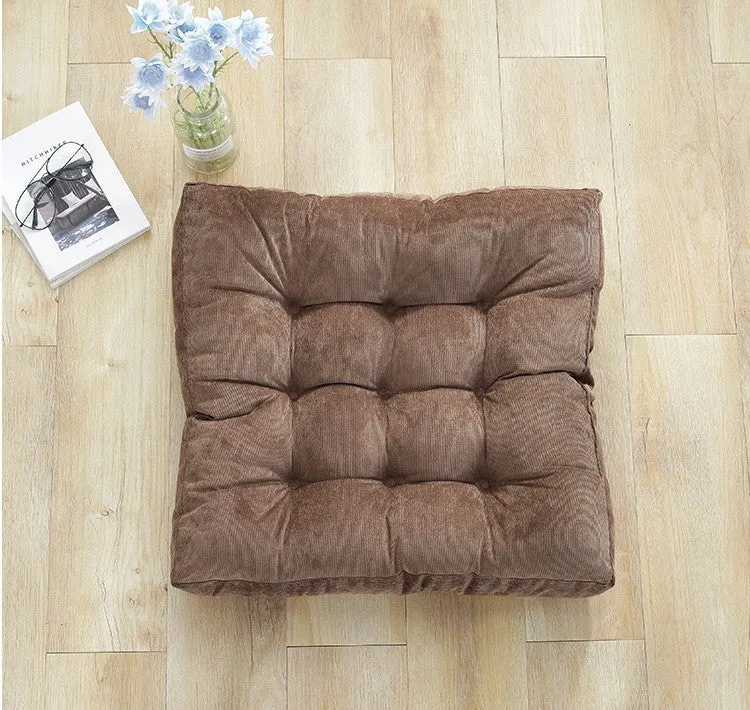 Corduroy Round Chair Cushion Seat Cushion Tatami Futon Cushion Window Mat Yoga Mat