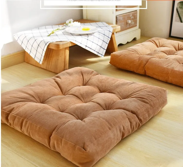 Corduroy Round Chair Cushion Seat Cushion Tatami Futon Cushion Window Mat Yoga Mat