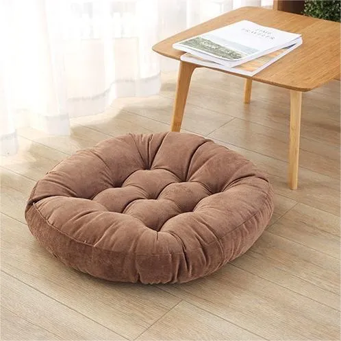 Corduroy Round Chair Cushion Seat Cushion Tatami Futon Cushion Window Mat Yoga Mat