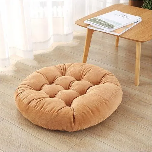 Corduroy Round Chair Cushion Seat Cushion Tatami Futon Cushion Window Mat Yoga Mat