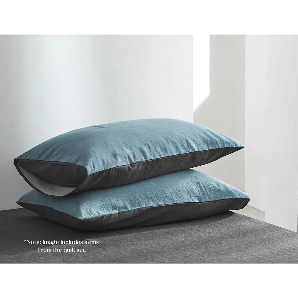 Cosy Club Sheet Set Cotton Sheets Single Blue Dark Blue
