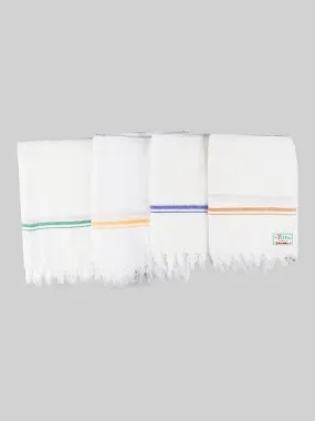 Cotton White Bath Towel NO4091 (4 PCs Pack)