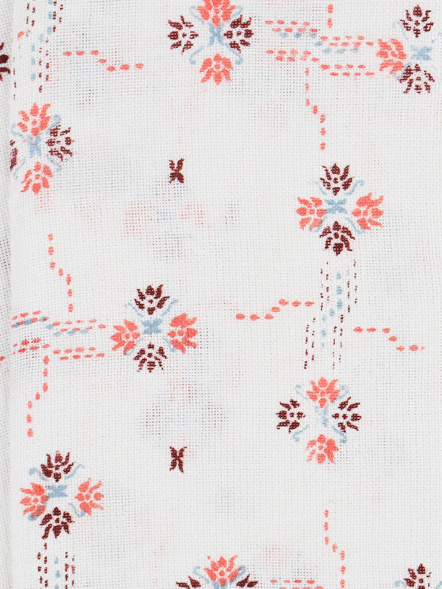 Cotton White Print Bath Towel NO 4092 (3 PCs Pack)