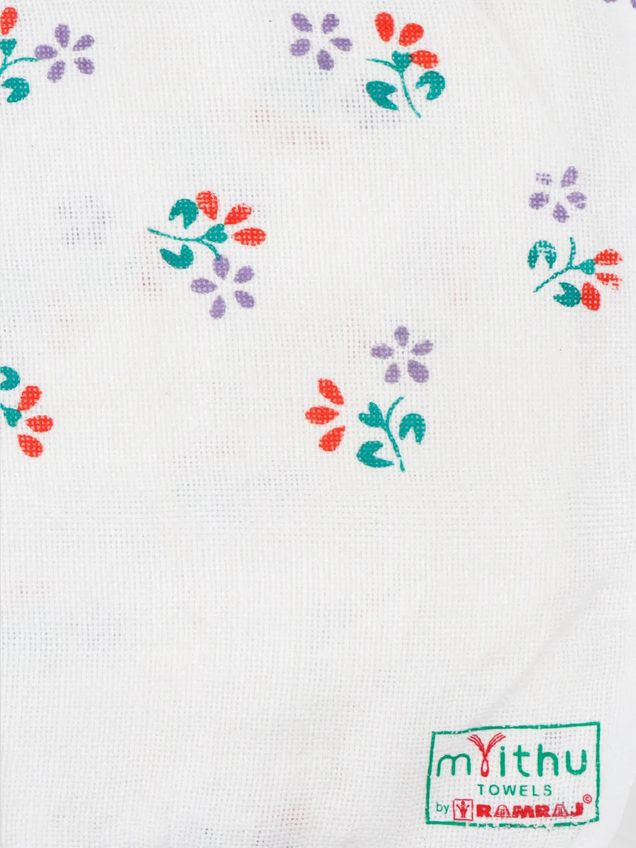Cotton White Print Bath Towel NO 4092 (3 PCs Pack)