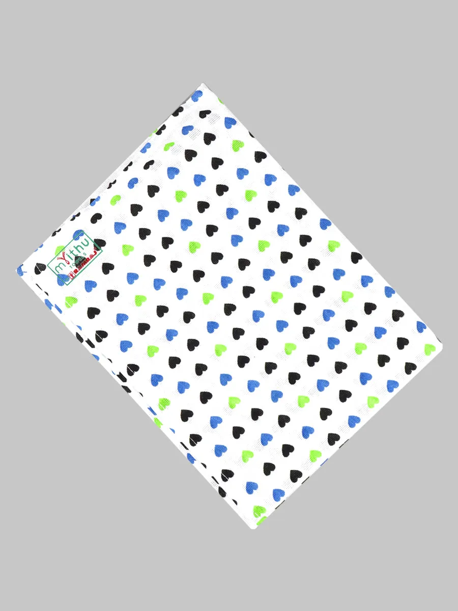 Cotton White Printed Bath Towel (3 PCs Pack)