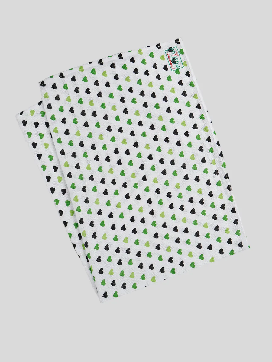 Cotton White Printed Bath Towel (3 PCs Pack)