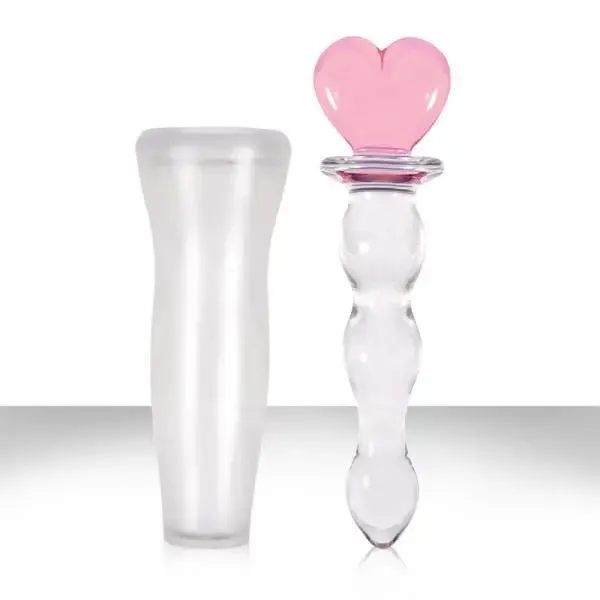 Crystal Heart of Glass - Pink