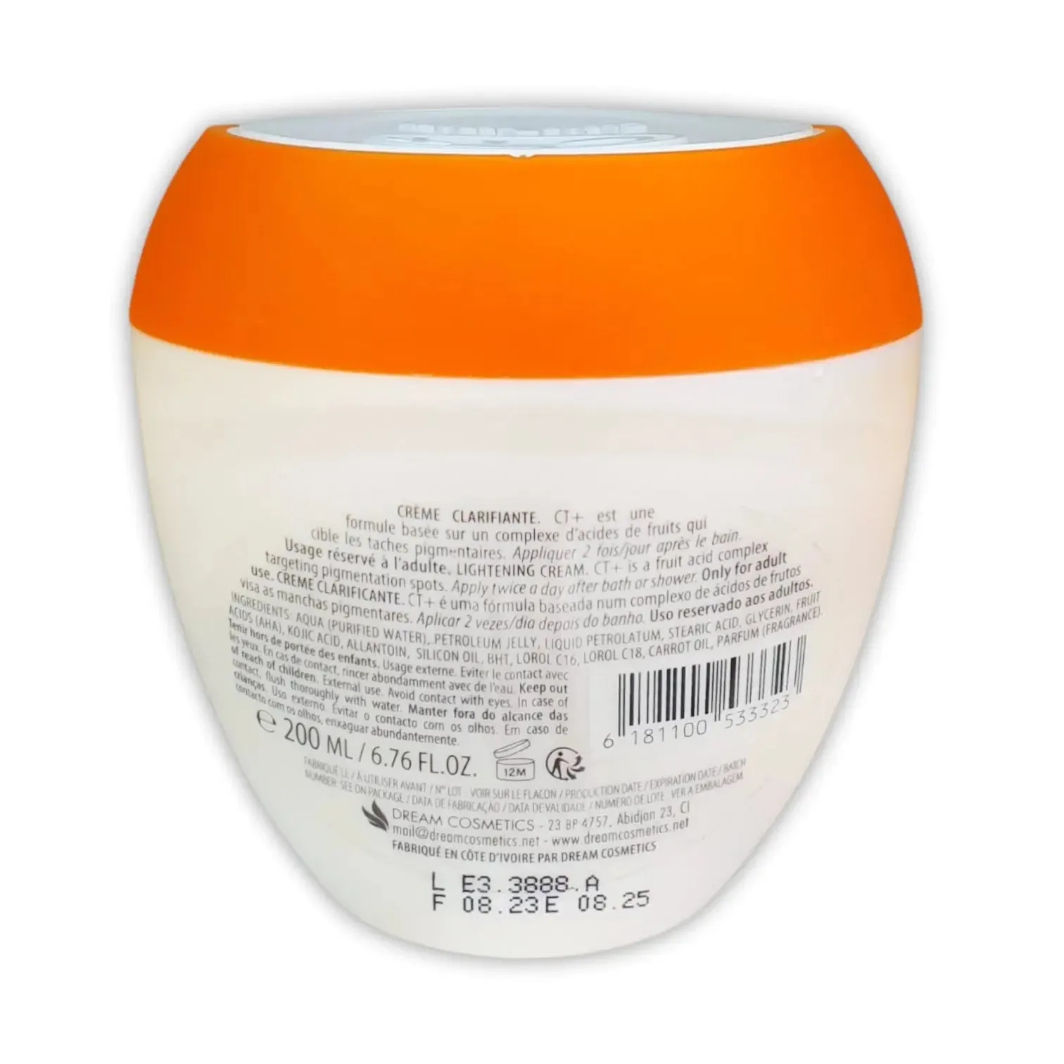 CT  Clear Therapy Extra Lightening Cream with Carrot Oil, 200ml