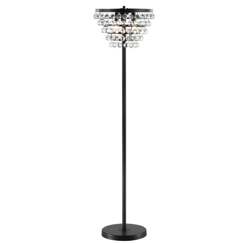 Dallas 60" Crystal/Metal LED Floor Lamp