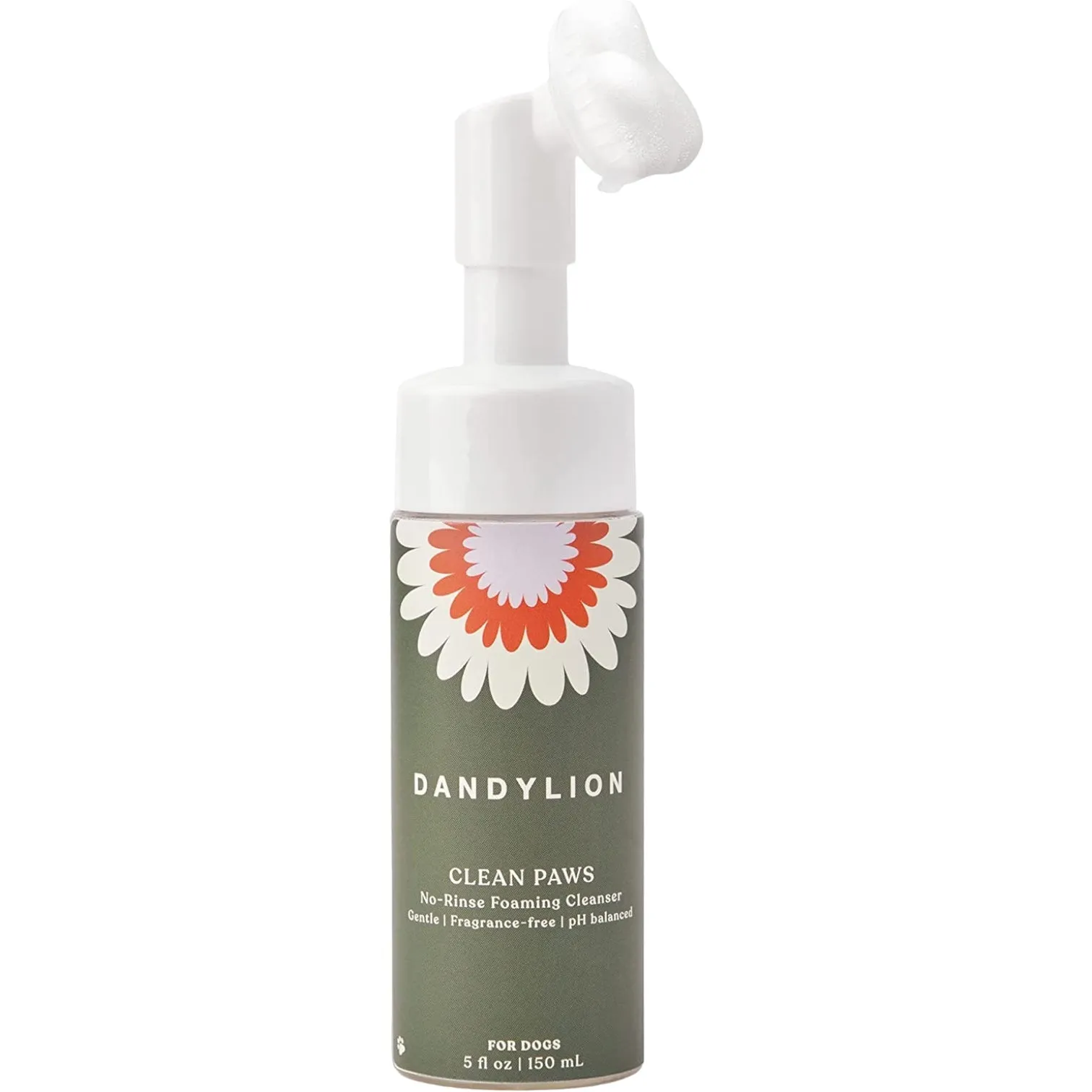 dandylion clean paws - no rinse foaming cleanser