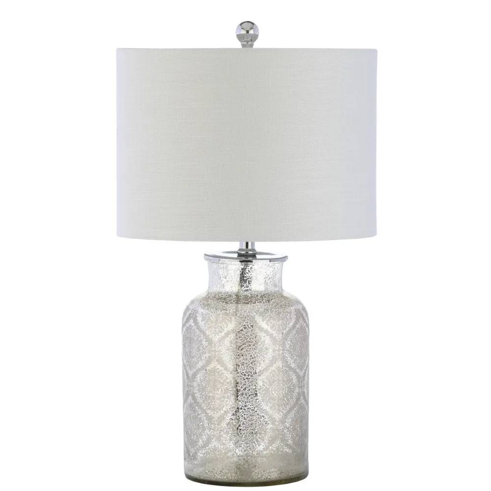 Dax 24.5" Trellis Pattern Glass LED Table Lamp