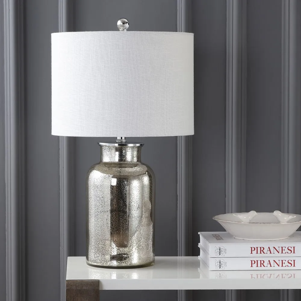 Dax 24.5" Trellis Pattern Glass LED Table Lamp