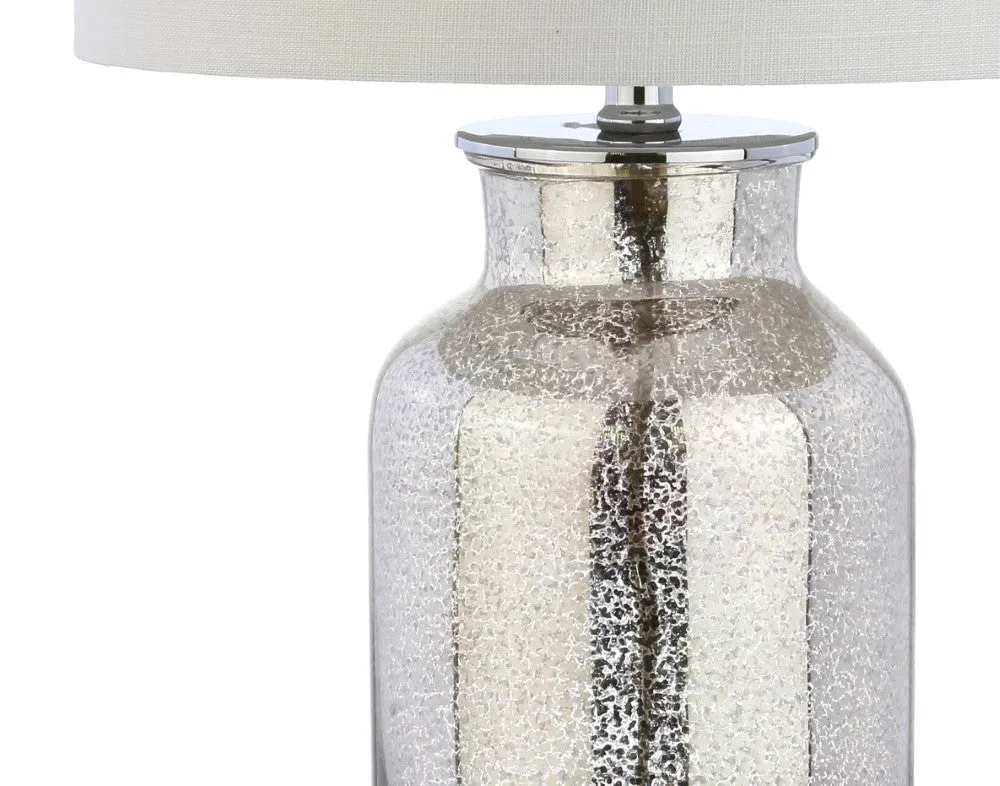 Dax 24.5" Trellis Pattern Glass LED Table Lamp