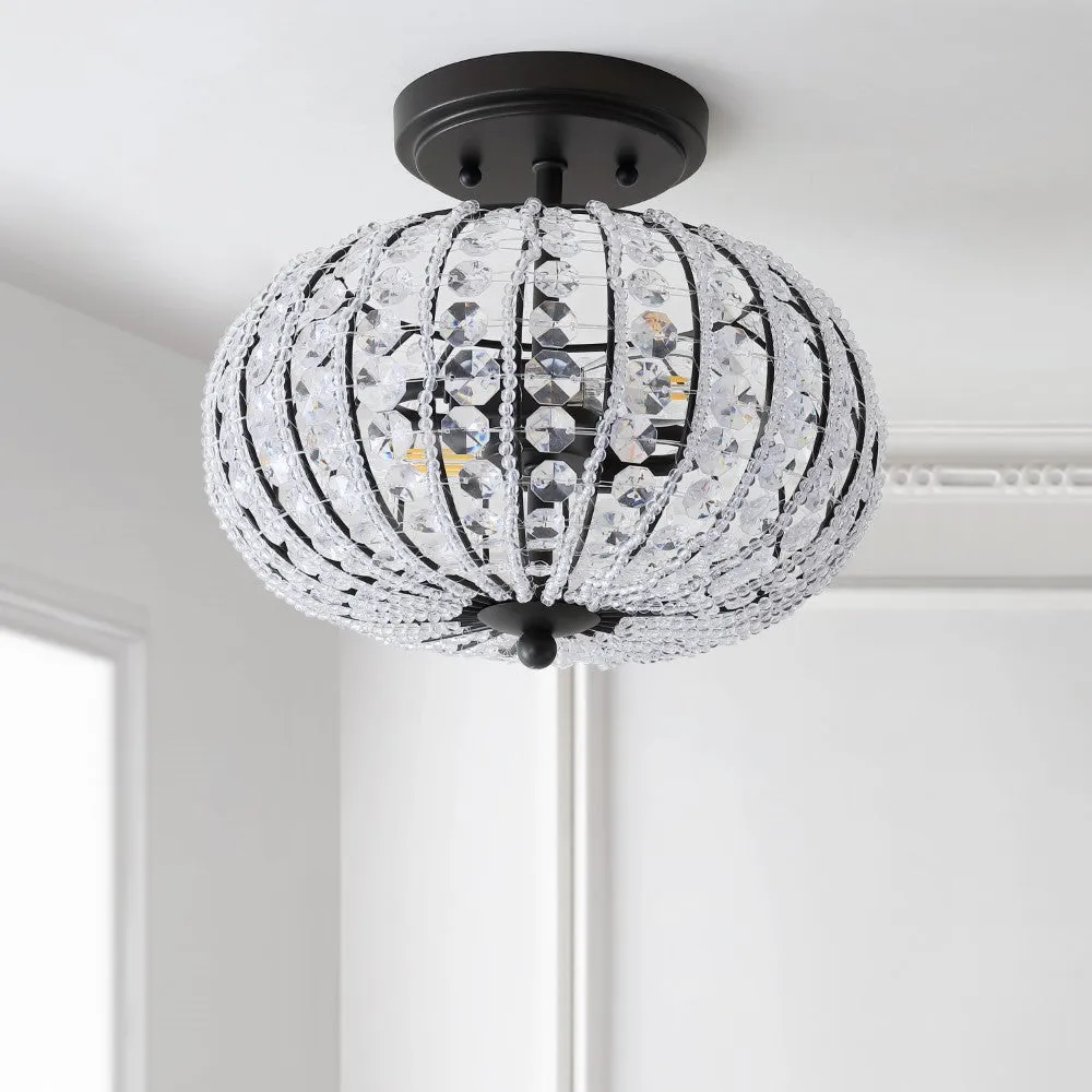 Delos 11.7" Metal /Acrylic LED Semi-Flush Mount