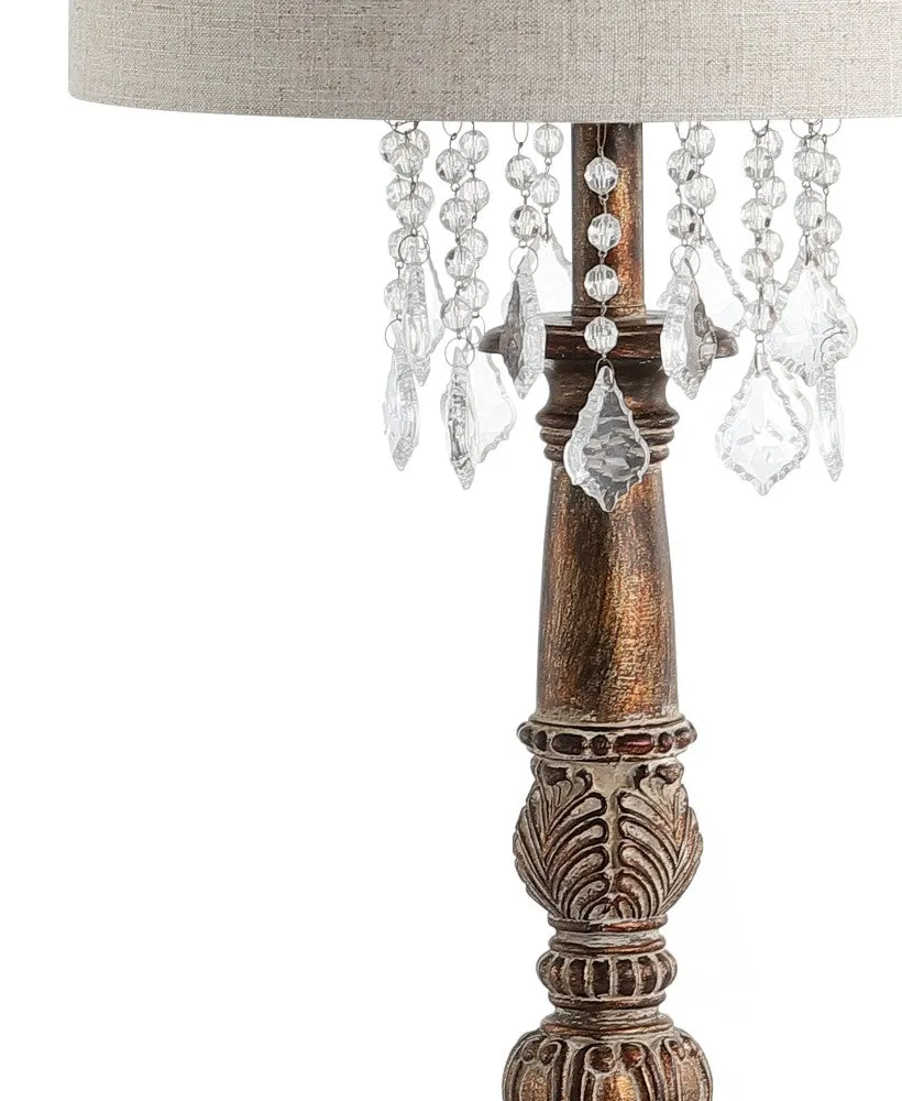 Derek 33.5" Resin/Acrylic LED Table Lamp
