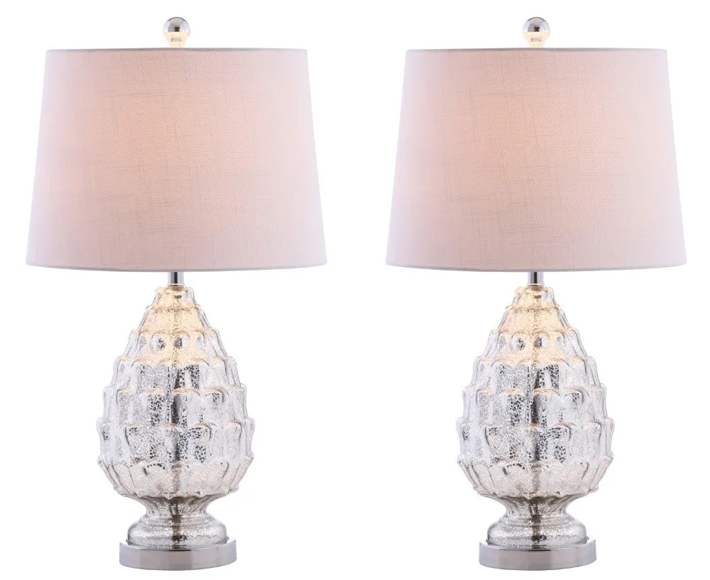Diana 25.5" Glass LED Table Lamp, Set of 2
