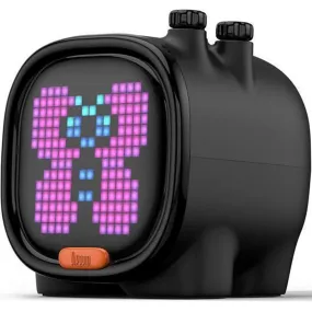 Divoom Timoo Bluetooth Speaker LED Pixel Display Alarm Clock Black