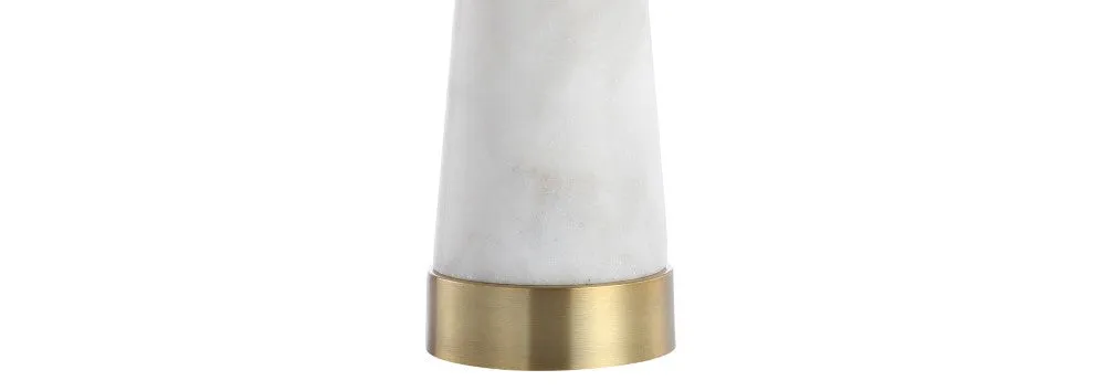 Doyle 26.5" Marble/Iron Gold Modern Column LED Table Lamp