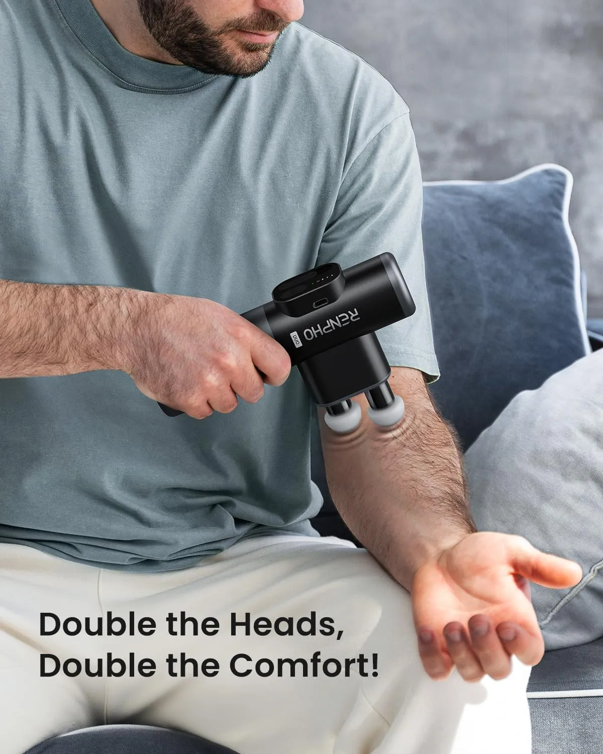 Duo Mini Massage Gun with Double Heads