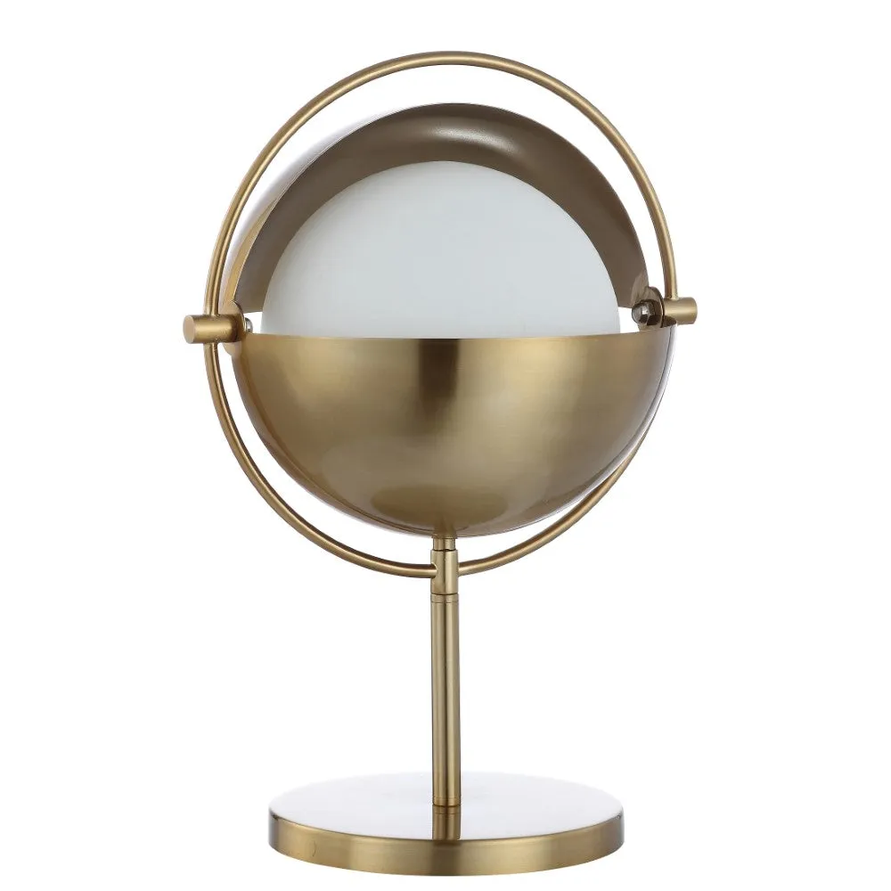 Dylan 17.5" Iron/Glass Art Deco Mid-Century Globe LED Table Lamp