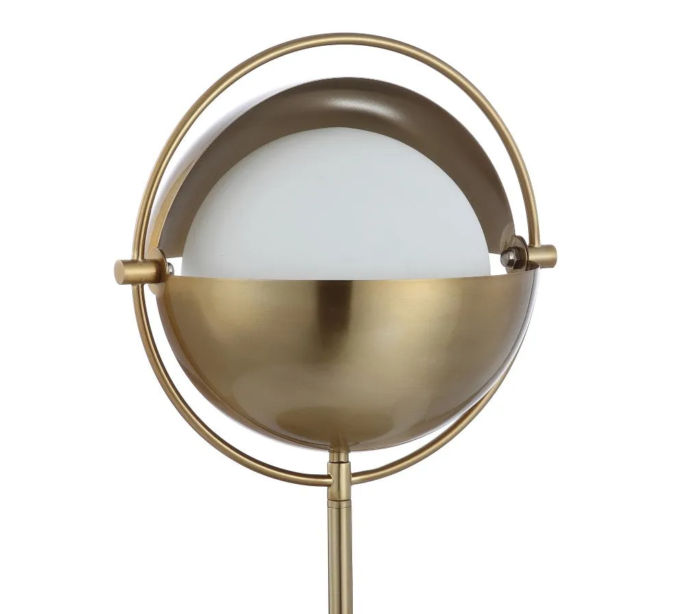 Dylan 17.5" Iron/Glass Art Deco Mid-Century Globe LED Table Lamp