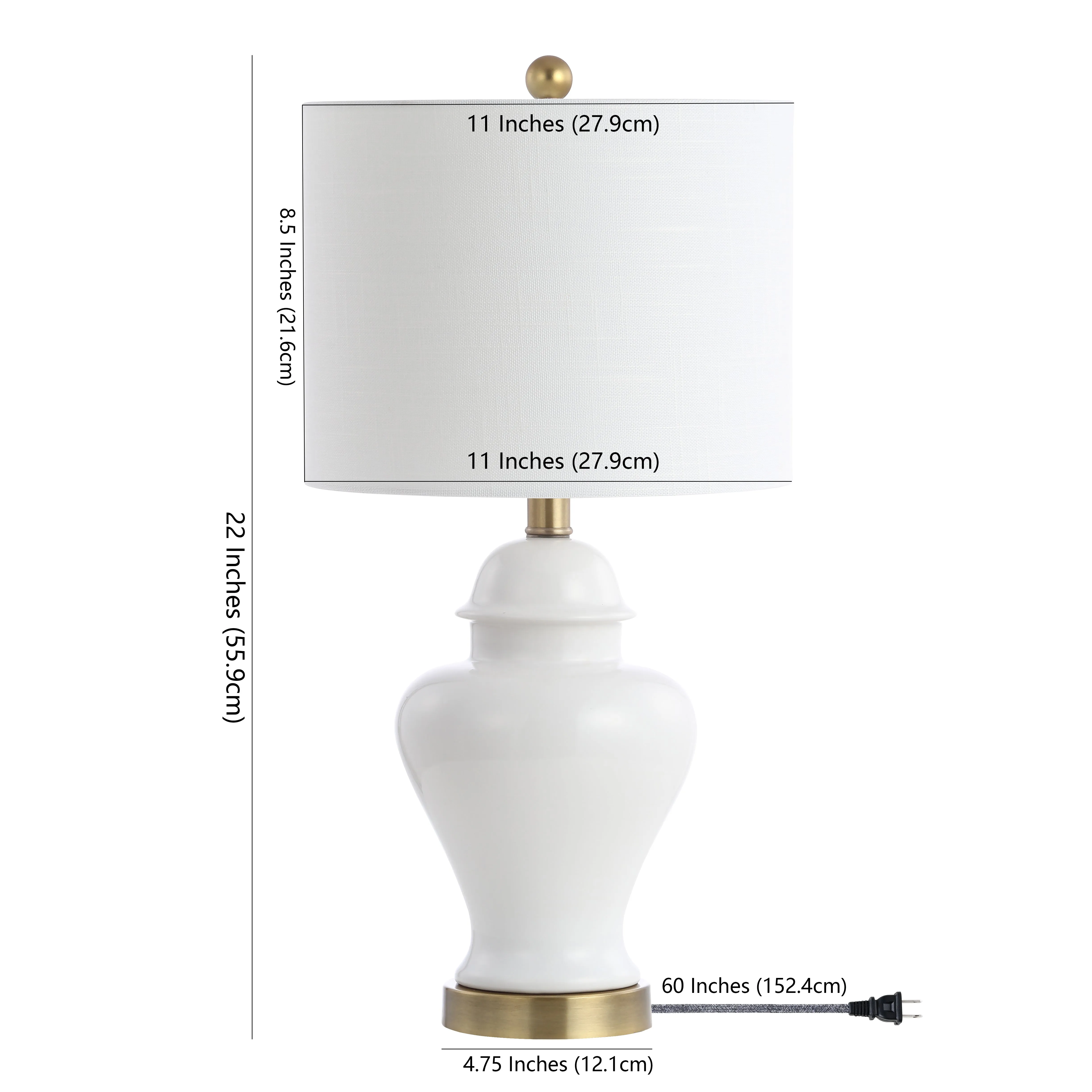 Electra 22" Ceramic/Iron Classic Cottage LED Table Lamp