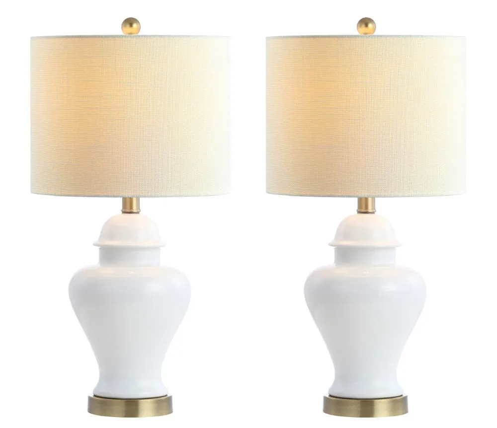Electra 22" Ceramic/Iron Classic Cottage LED Table Lamp