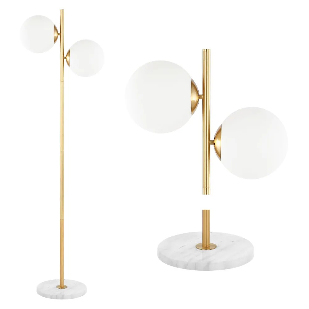 Elza 60.5" Modern Parisian Candlestick Iron LED Floor Lamp