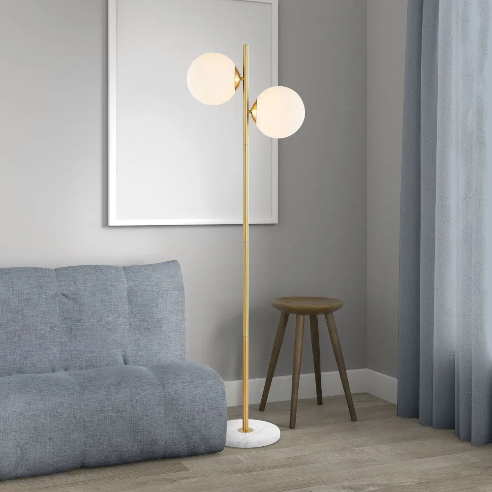 Elza 60.5" Modern Parisian Candlestick Iron LED Floor Lamp
