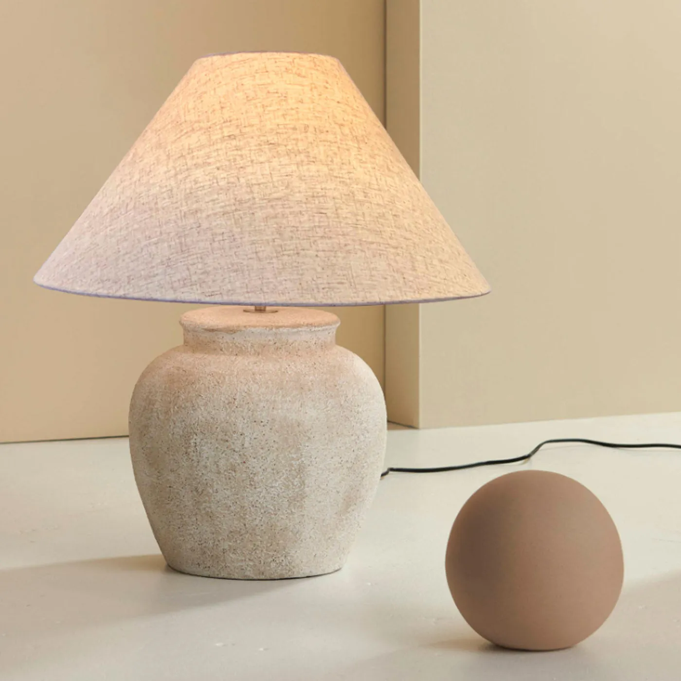 Esme Ceramic Table Lamp - Natural