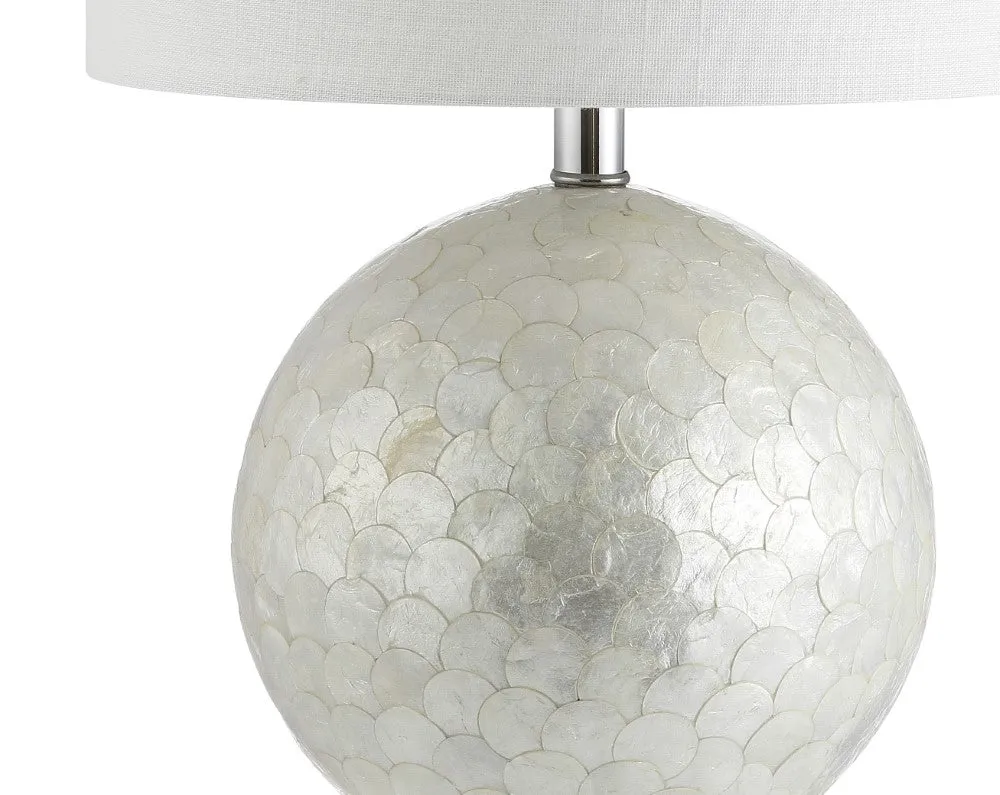 Evalyn 23.5" Capiz Seashell Sphere LED Table Lamp