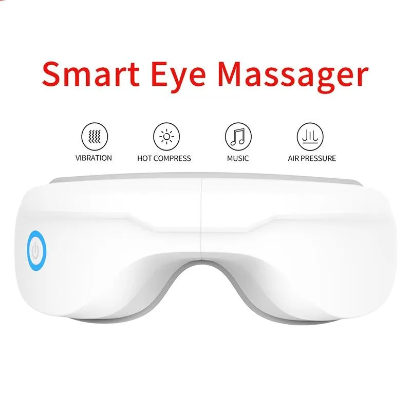 Eye Massager with Heat & Compression, Relax and Reduce Eye Strain Dark Circles Eye Bags Dry Eye Improve Sleep