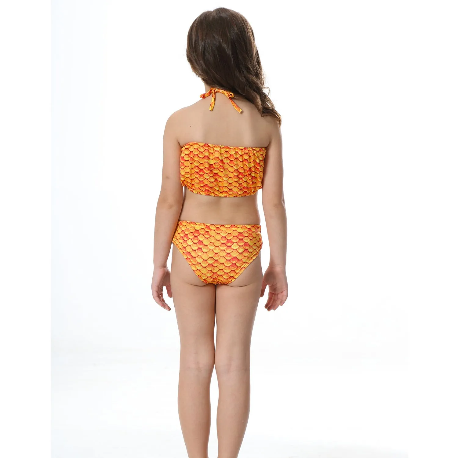 Fancydresswale Mermaid swimming costume bikini for Girls- Orange