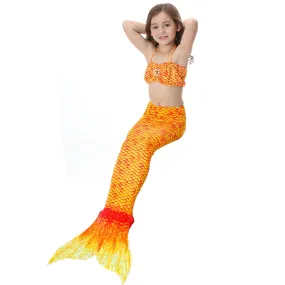 Fancydresswale Mermaid swimming costume bikini for Girls- Orange