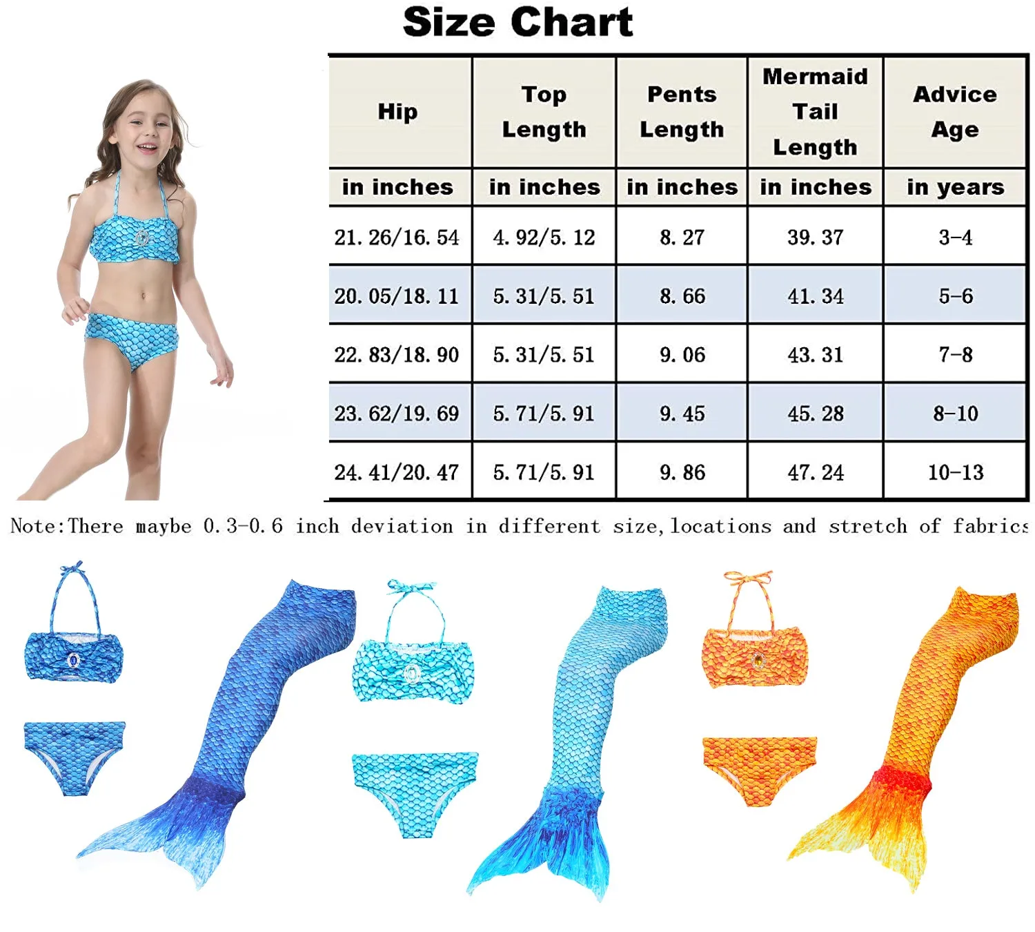 Fancydresswale Mermaid swimsuit costume for Girls- Pink