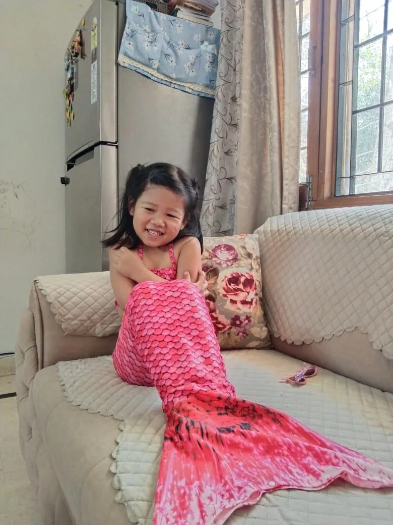 Fancydresswale Mermaid swimsuit costume for Girls- Pink
