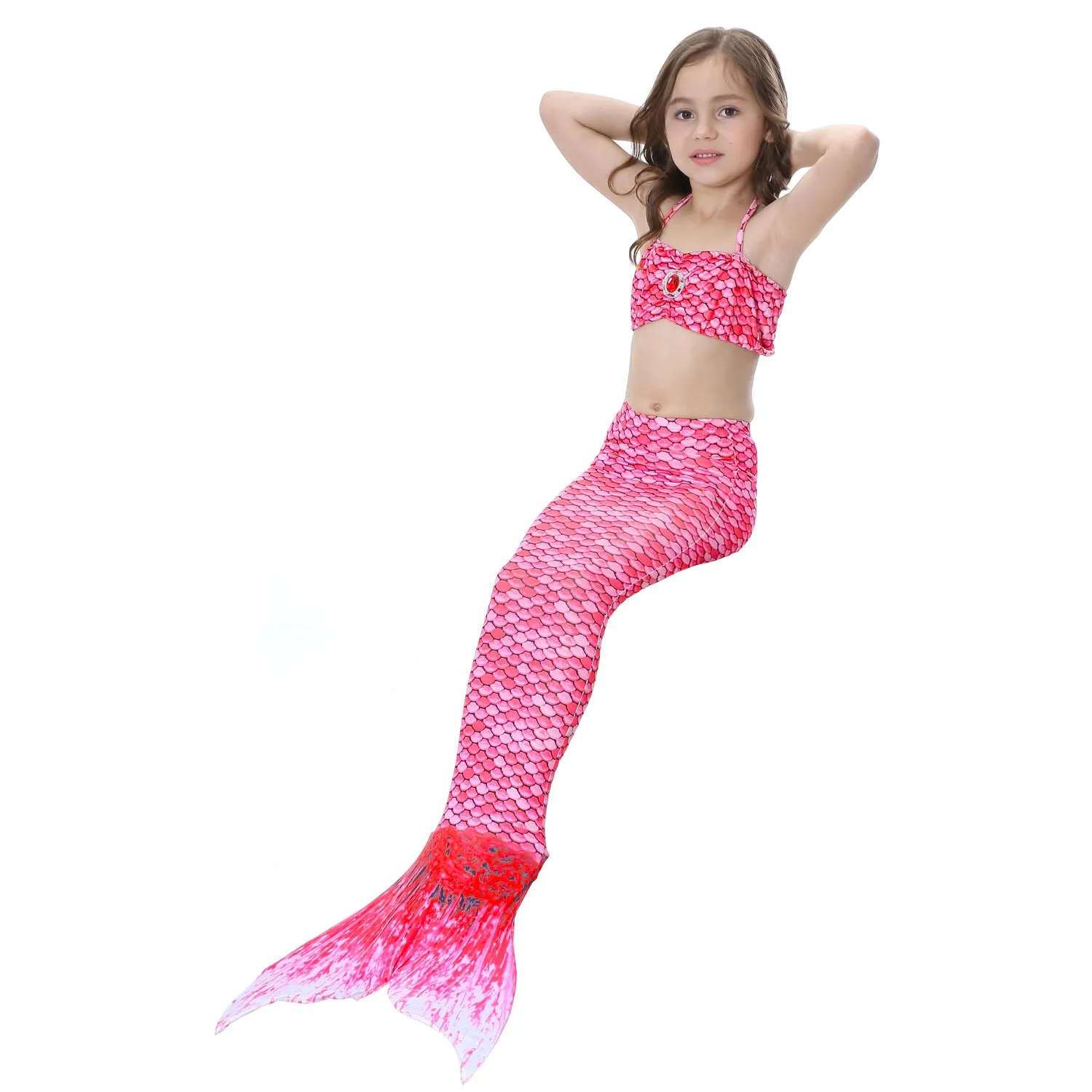 Fancydresswale Mermaid swimsuit costume for Girls- Pink
