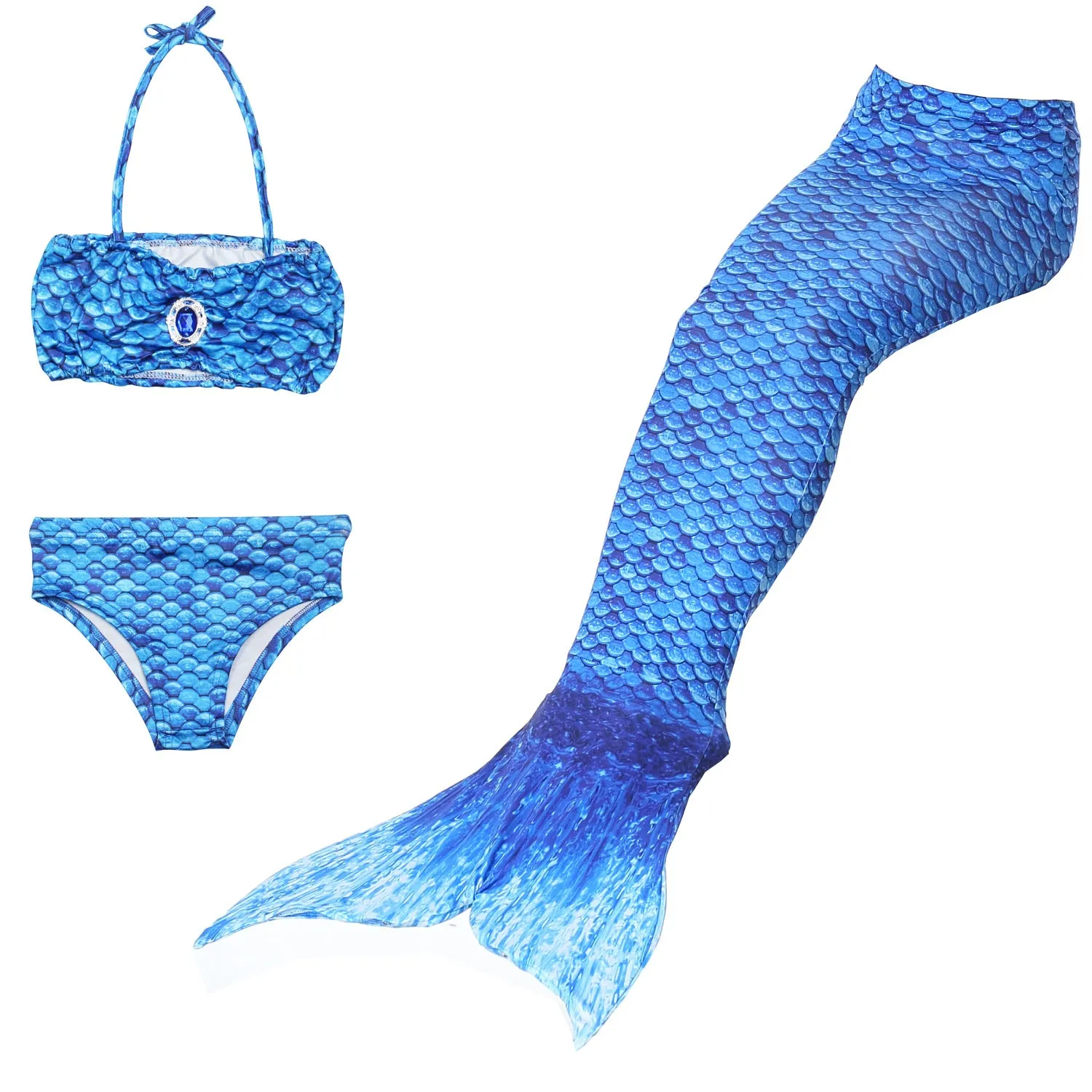 Fancydresswale Mermaid swimsuit for Girls- Navy Blue