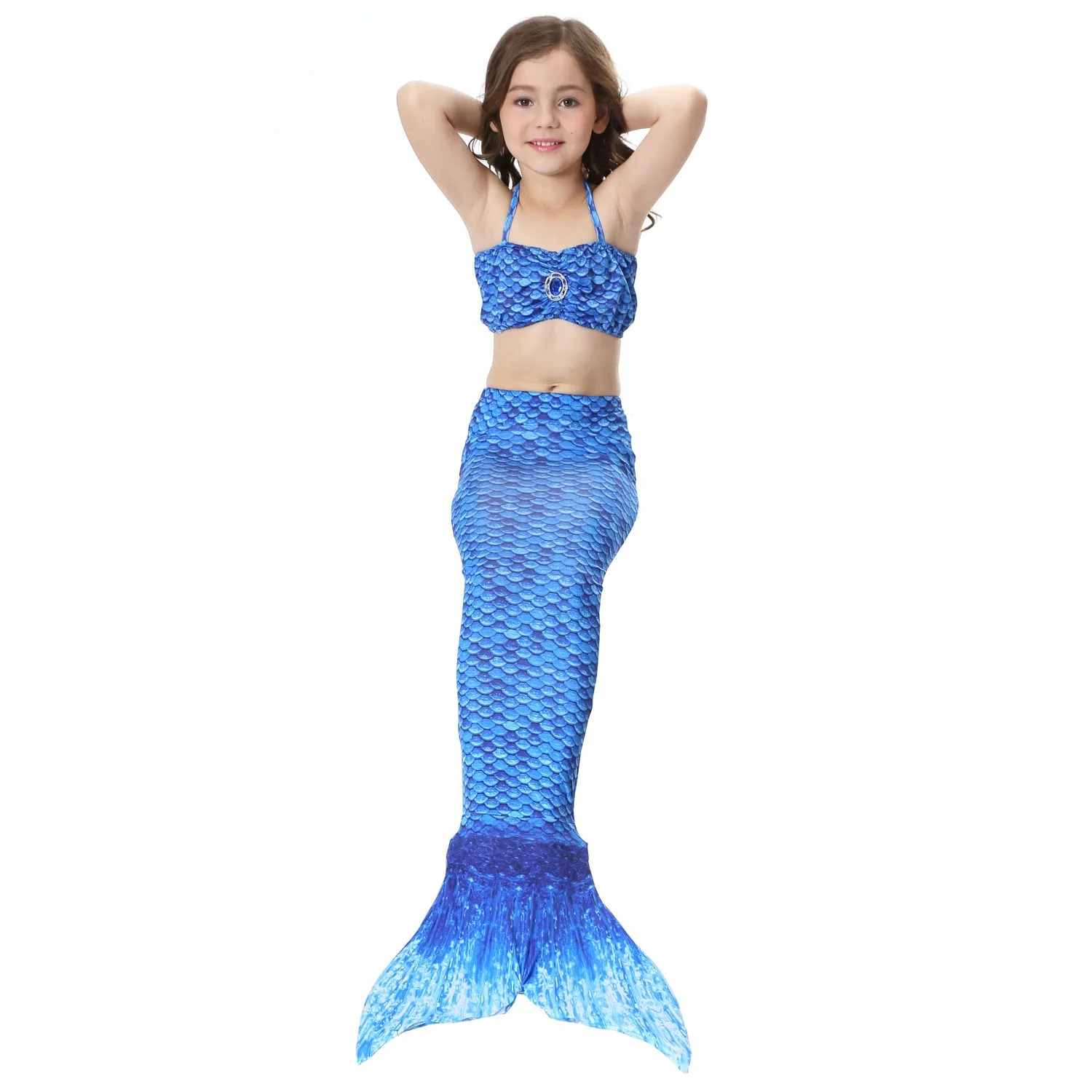 Fancydresswale Mermaid swimsuit for Girls- Navy Blue
