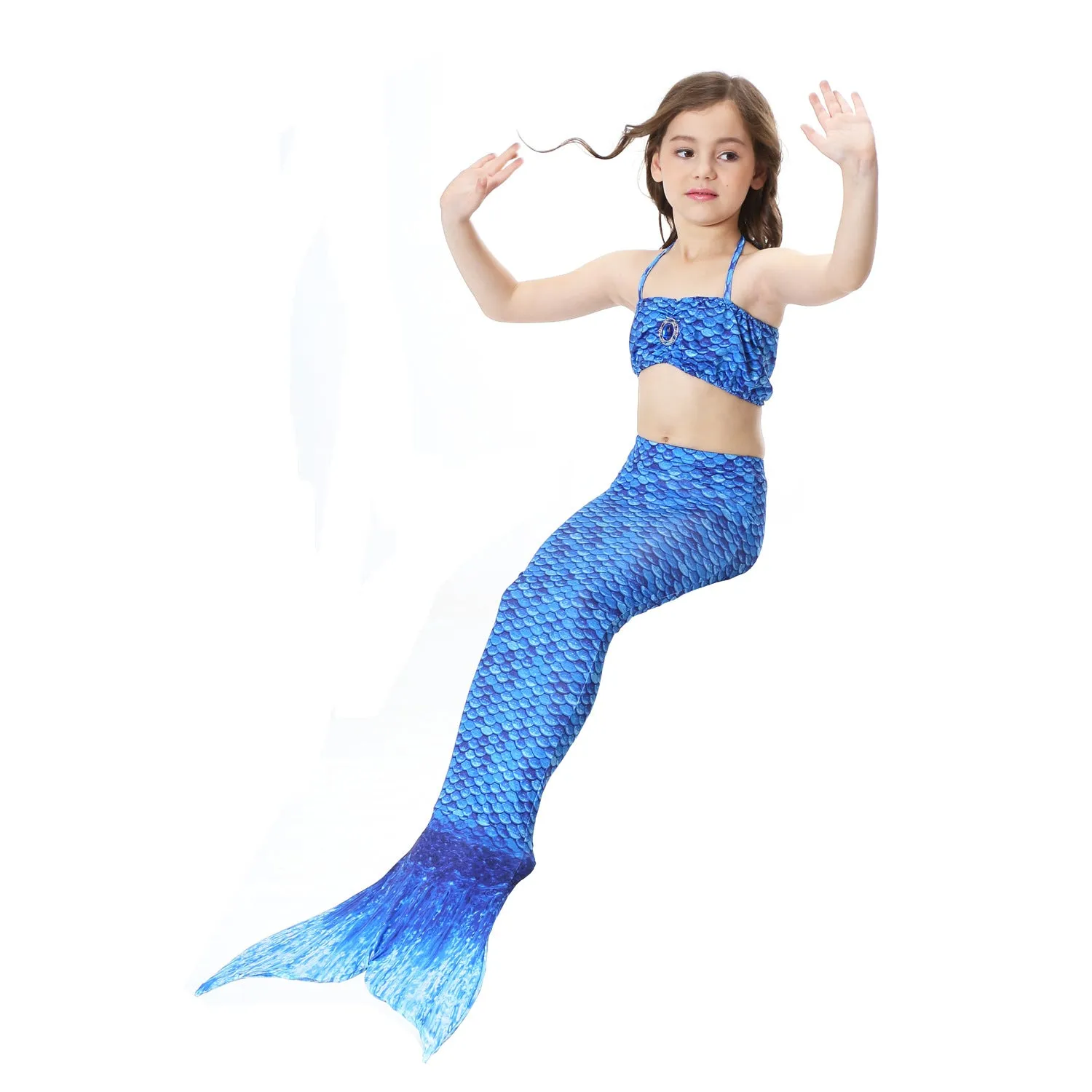 Fancydresswale Mermaid swimsuit for Girls- Navy Blue