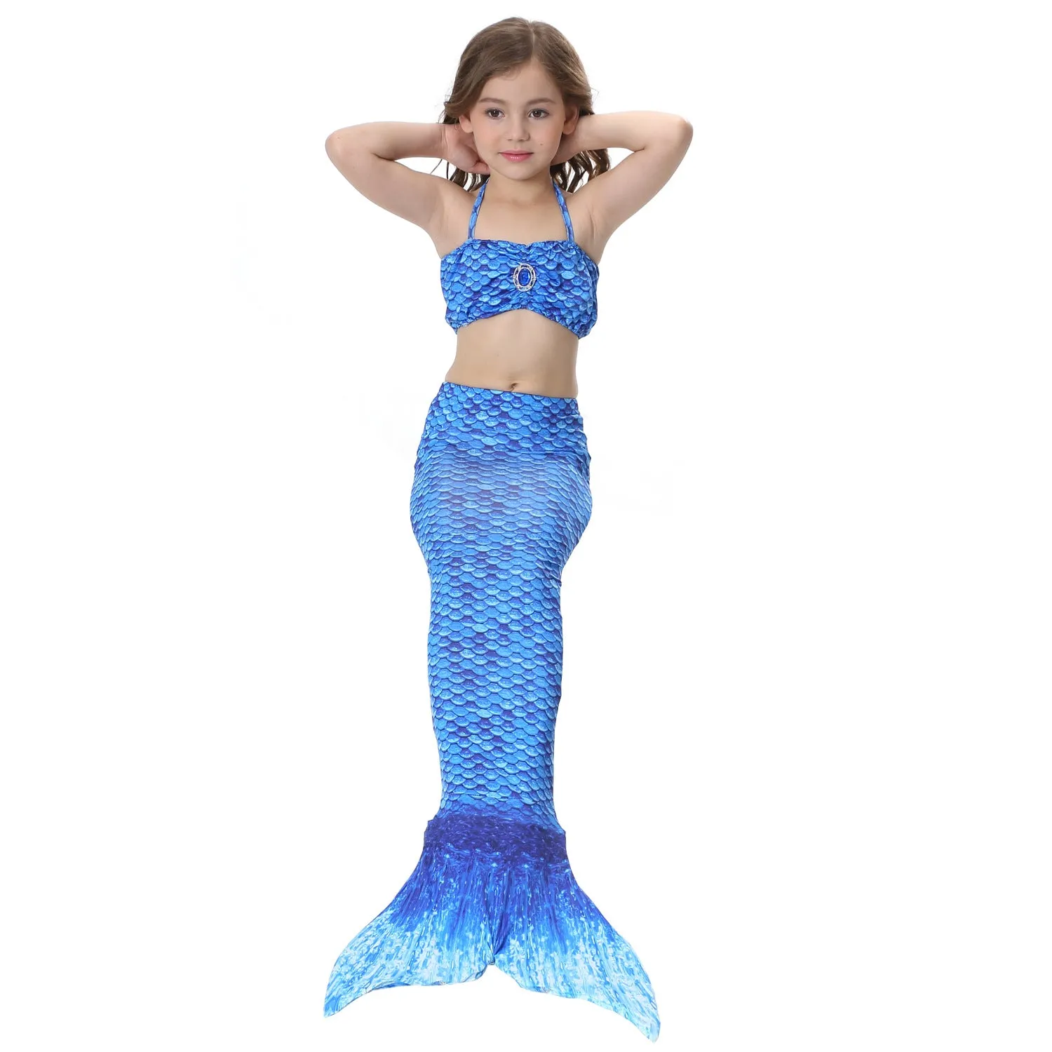 Fancydresswale Mermaid swimsuit for Girls- Navy Blue