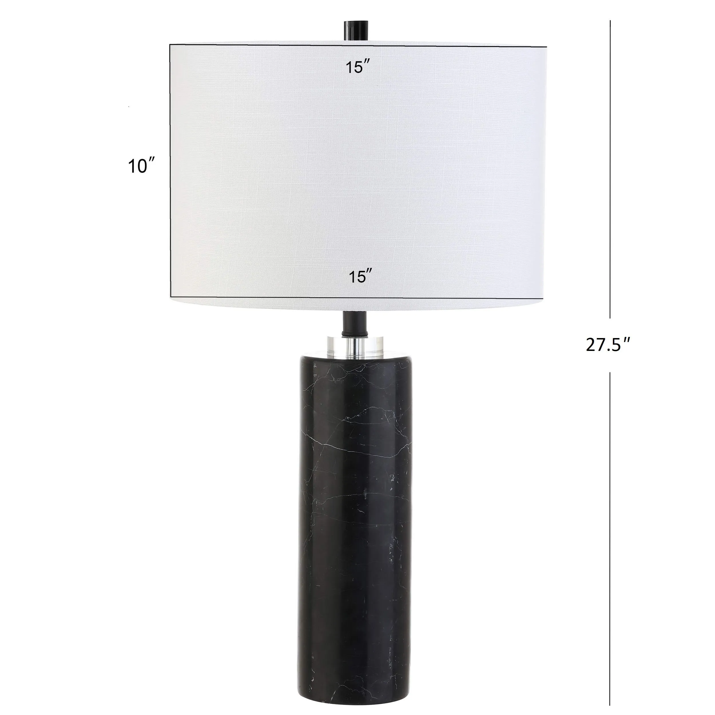 Finn 27" Marble/Crystal LED Table Lamp