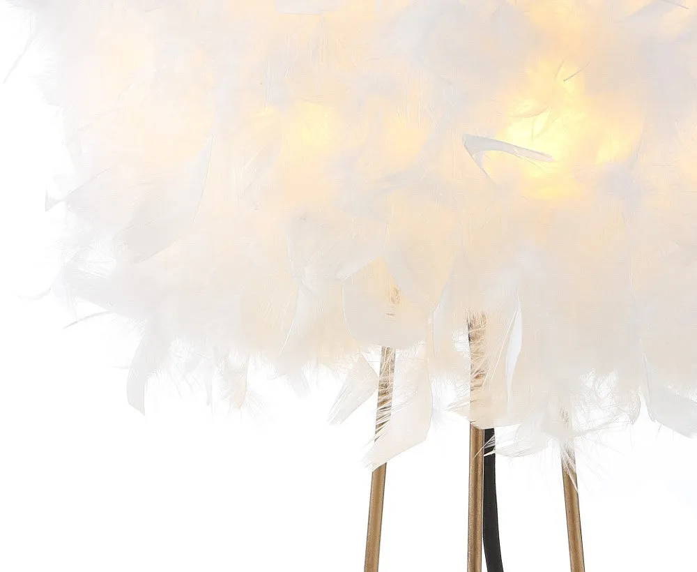 Firuz 16" Feather Metal LED Table Lamp