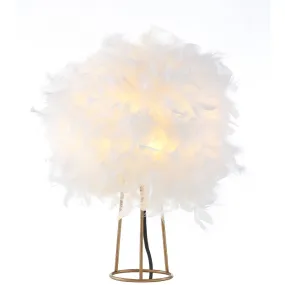Firuz 16" Feather Metal LED Table Lamp