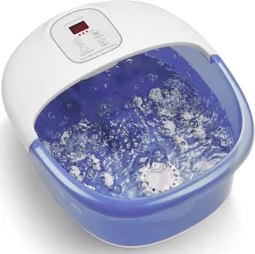 Foot Spa Bath Massager I Heating & Vibration & Bubble 3 in 1 Foot Bath With Massage Rollers to Relax
